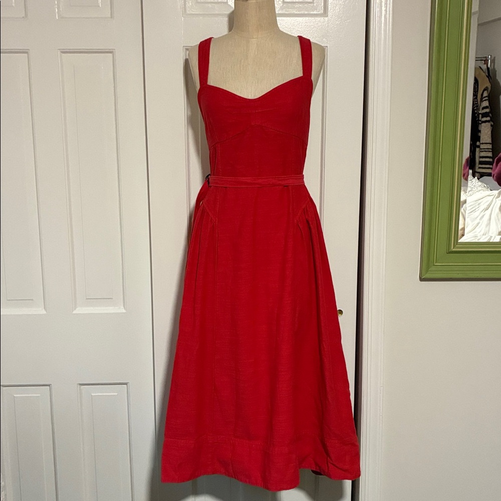 Free People Red Midi Dress